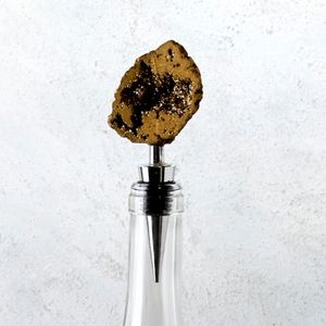 Aesthetic Gold GEODE Kitchen Wine Bottle Topper Accessory Party Gift